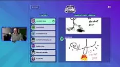 تشغيل 4 رجال يرسمون خطايا على خشبة السحب
