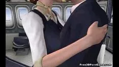 Oynat Kurnaz 3d hostes adam tarafından ciddi şekilde becerdin alır