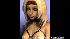 Play 3d moving striptease in precious rap step-ins
