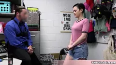 Play Caught Red-Handed: Petite Brunette Teen's Tight Pussy Punished with Hard Fuck