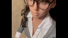 Play Big-Titted Brunette Secretary Gets Facial in Clothed Blowjob Session